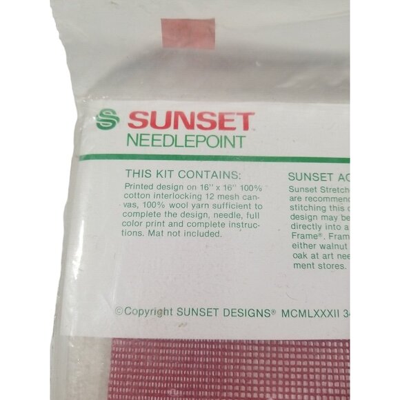 Vintage Sunset Christmas Unicorn Horse Needlepoint Pillow Wall Hanging Kit 6050 - Picture 5 of 5